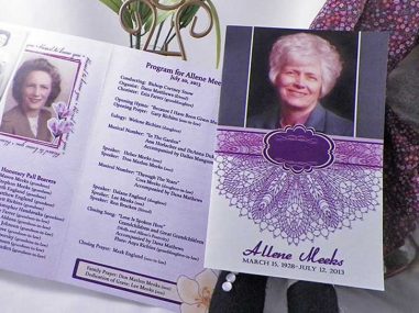 Allene Meeks Funeral Program by Wasden Design